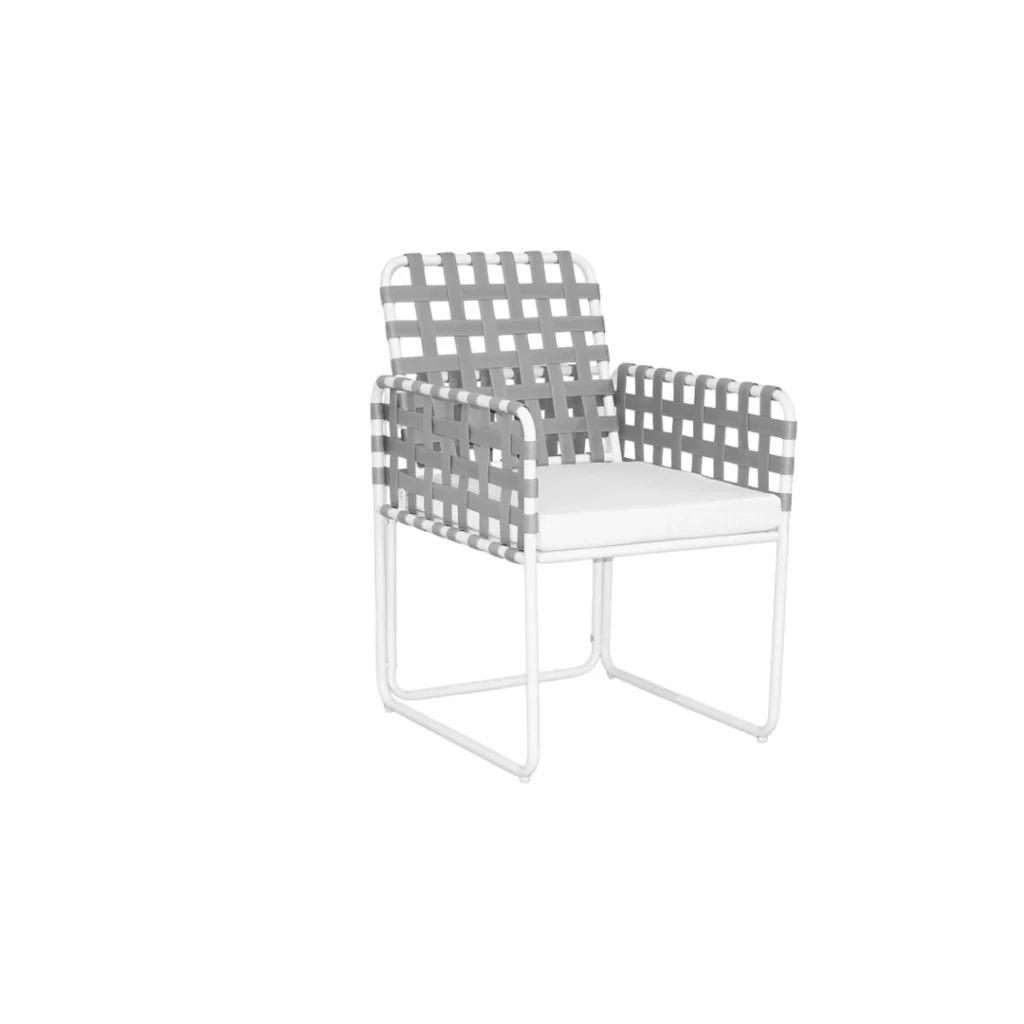 Hester Outdoor Dining Set 5-Piece Grey Upholstery Clear Glass Weather-Resistant