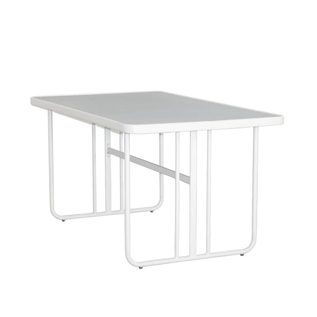 Hester 5-Piece Outdoor Dining Set Grey Upholstery Tempered Glass Table Durable
