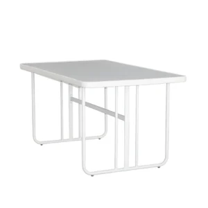 Hester 5-Piece Outdoor Dining Set Grey Upholstery Tempered Glass Table Durable