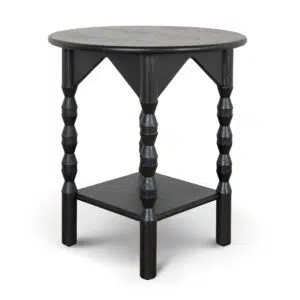 Sleek Lior Side Table in Black, Minimalist Design