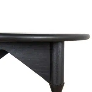 Sleek Black Lior Side Table with Storage Shelf