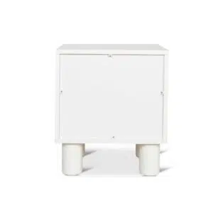 Rafi 48cm White Bedside Table with Drawers