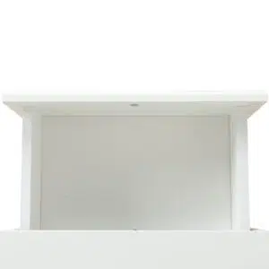 Rafi 48cm White Bedside Table with Drawers