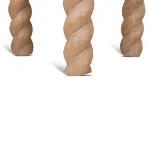 Sleek 55cm Natural Side Table with Spiral Legs