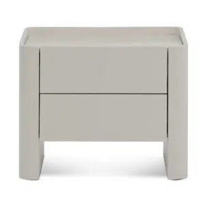 Eclipse Warm Grey Bedside Table Modern Design