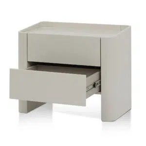 Eclipse Warm Grey Bedside Table Modern Design