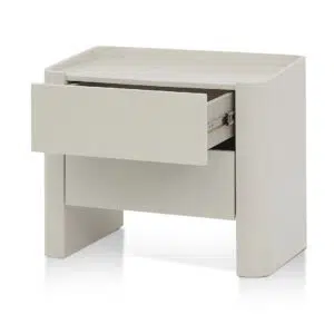 Eclipse Bedside Table Warm Grey Matte Finish Sleek Design