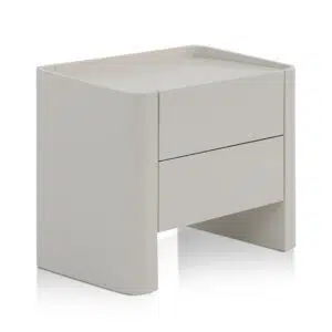 Eclipse Bedside Table Warm Grey Matte Modern Design