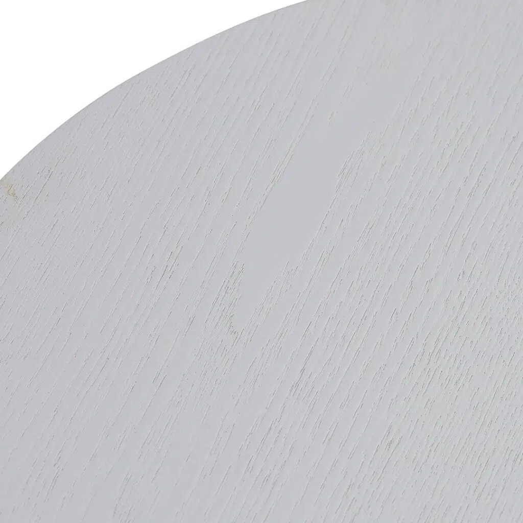 Light Grey Round Side Table Modern Curved Design