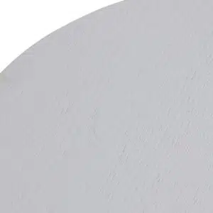 Light Grey Round Side Table Modern Curved Design