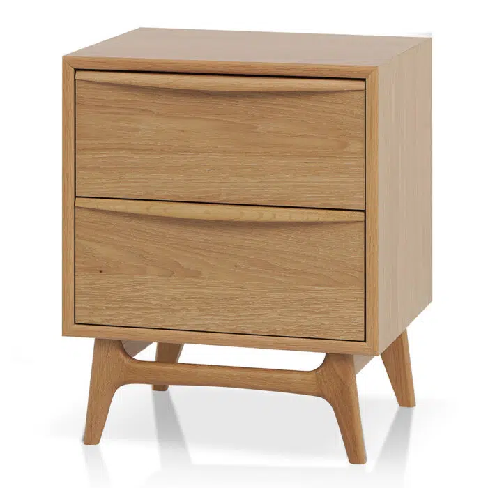 Haven 2 Drawer Bedside Table – Natural Oak
