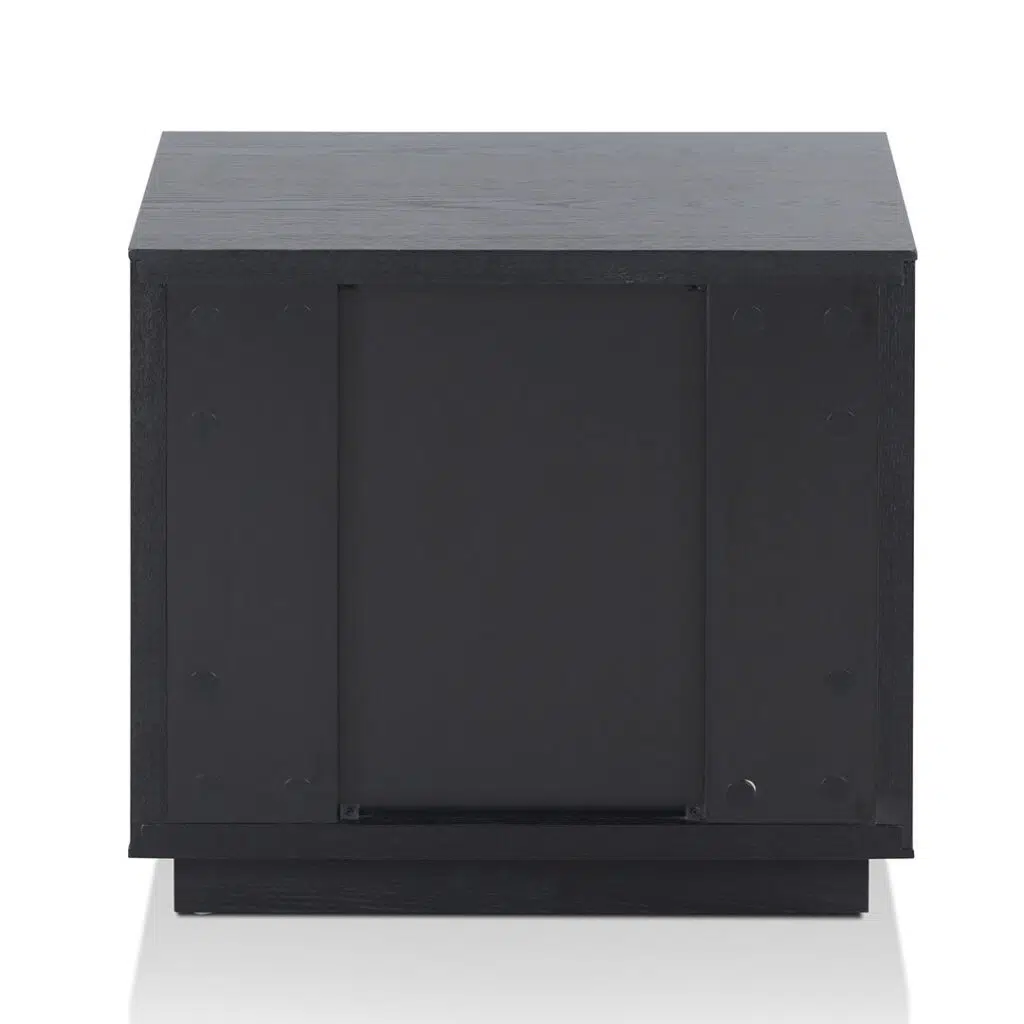 Nova Full Black Bedside Table with Ash Veneer
