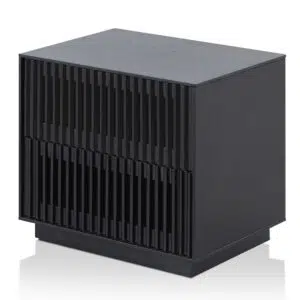 Nova Full Black Bedside Table with Ash Veneer