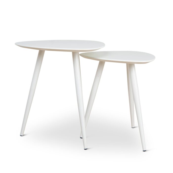 Cleo Side Tables White Set Modern Design