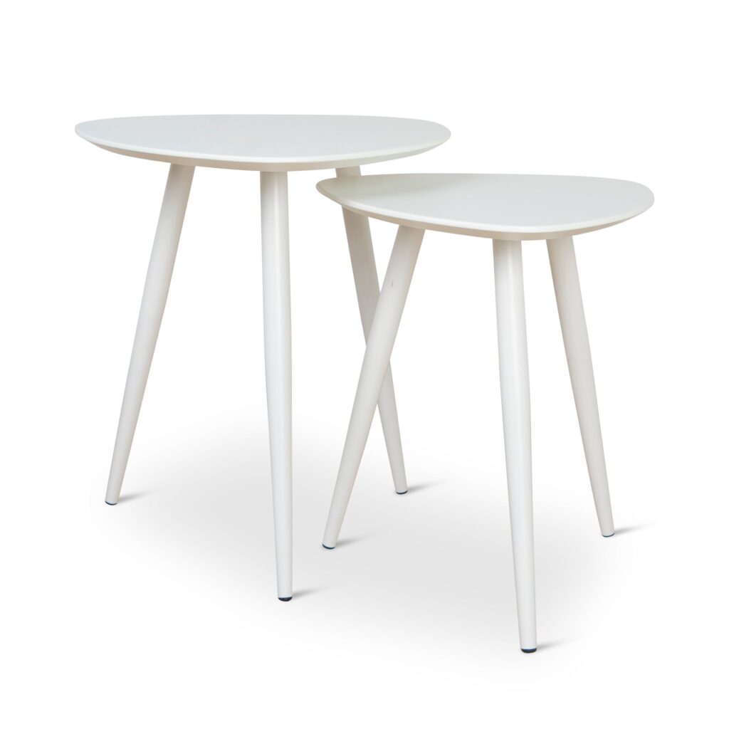Cleo Side Tables White Set Modern Design