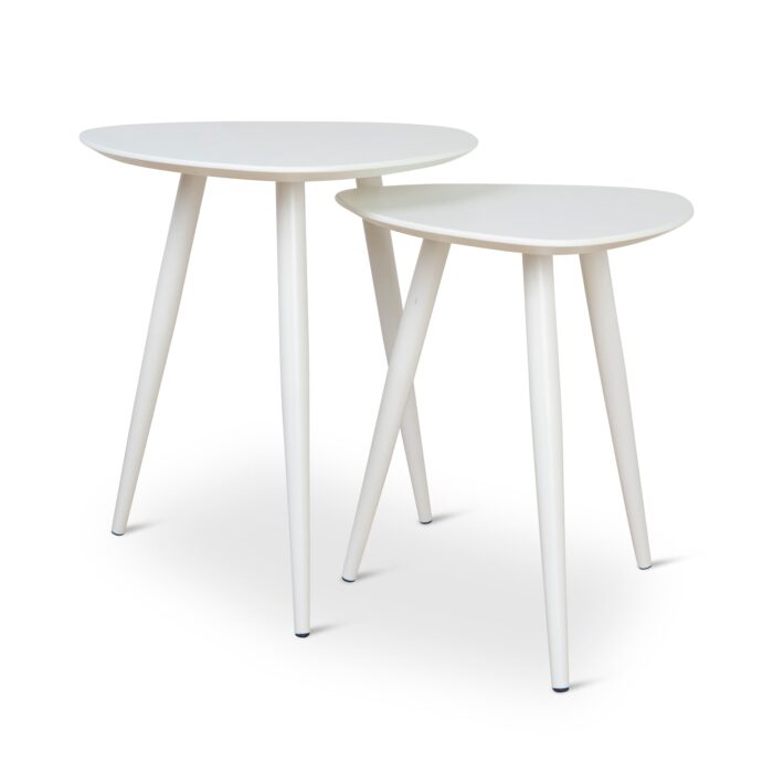 Cleo Side Tables White Set Modern Design