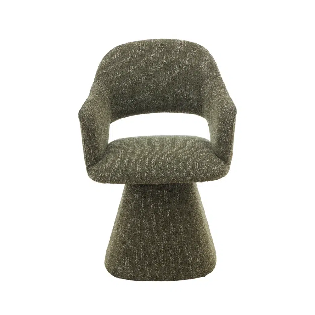 Pine Green Swivel Dining Chair, Modern, Comfortable, Durable