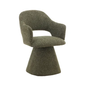 Pine Green Swivel Dining Chair, Sleek Design, Comfortable Seat