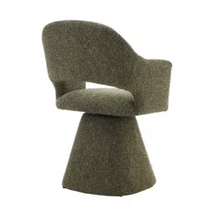 Pine Green Swivel Dining Chair, Modern, Comfortable, Durable