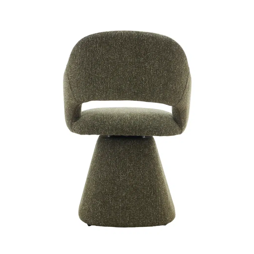 Pine Green Swivel Dining Chair, Modern, Comfortable, Durable