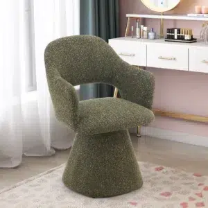 Pine Green Swivel Dining Chair, Modern, Comfortable, Durable