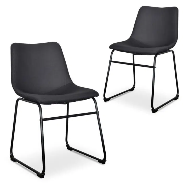 Ethan Dining Chair in Black (Set of 2)