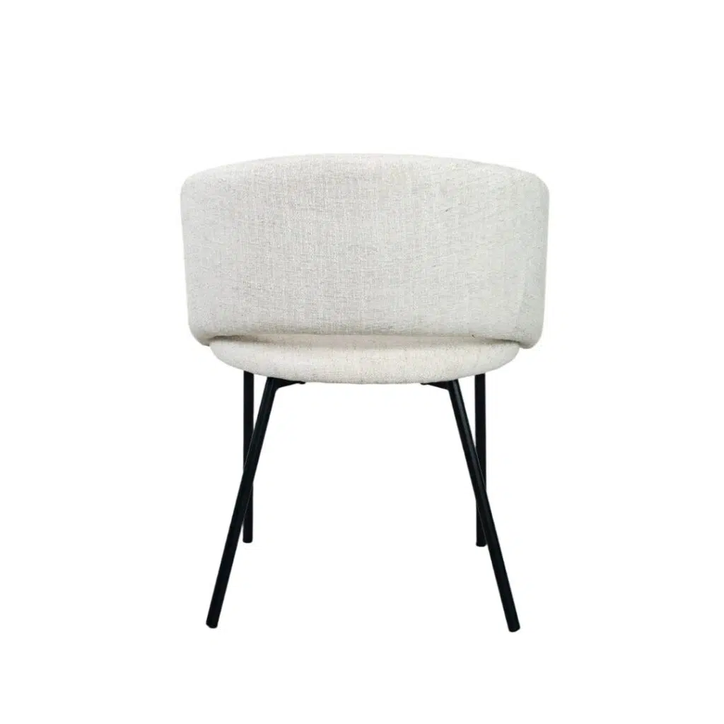 Sora Dining Chair Cream Upholstered Modern