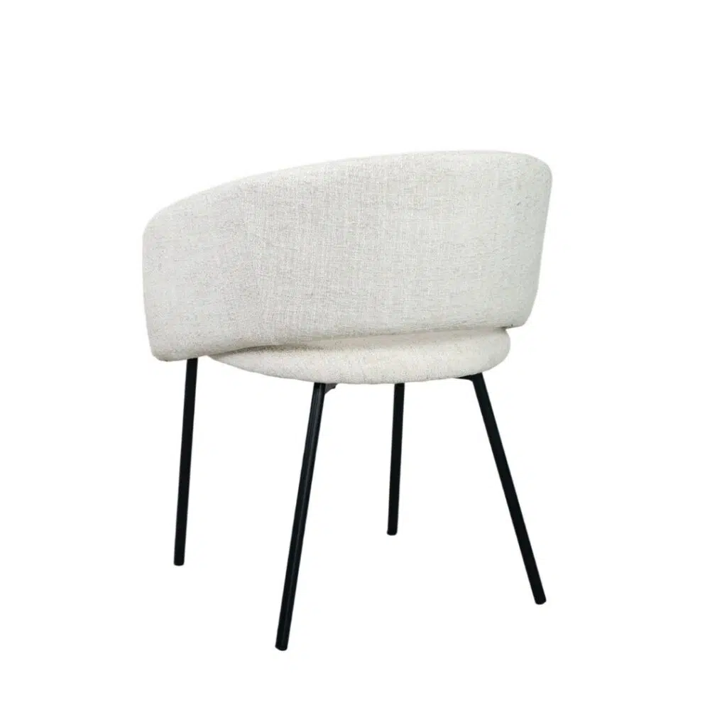 Sora Dining Chair, Modern Cream Armchair, Comfortable & Durable