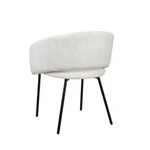 Sora Dining Chair, Modern Cream Armchair, Comfortable & Durable