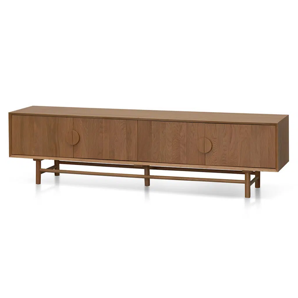 Sleek 2.1m TV Unit in Natural Oak Finish