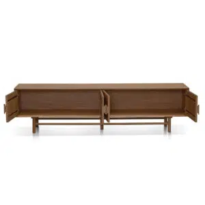 Sleek 2.1m TV Unit, Natural Oak, Spacious Storage