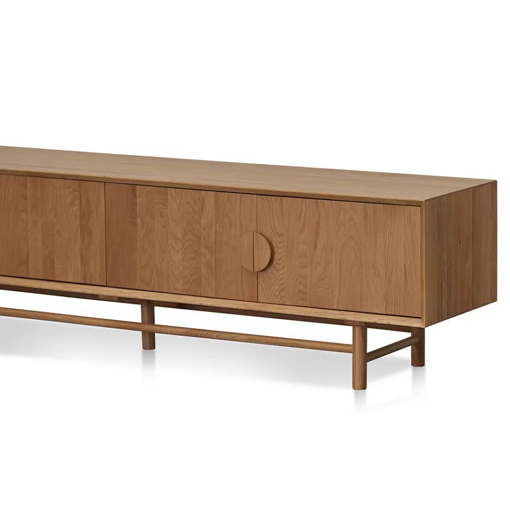 Harmony 2.1m TV Unit, Natural Oak, Retro Design