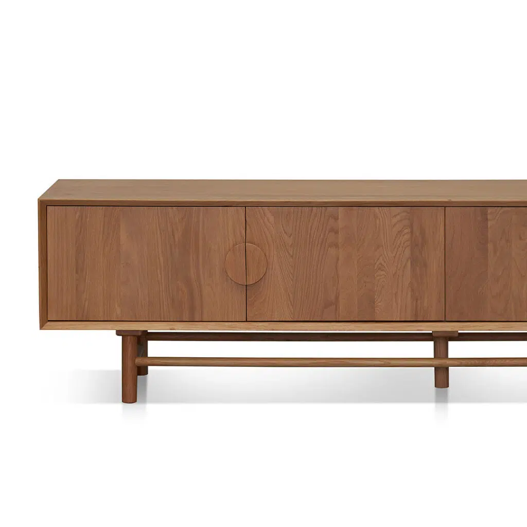 Sleek 2.1m Natural Oak TV Unit with Storage