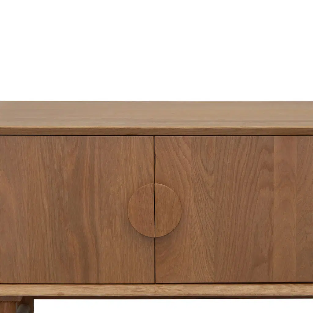 Sleek 2.1m Natural Oak TV Unit with Storage