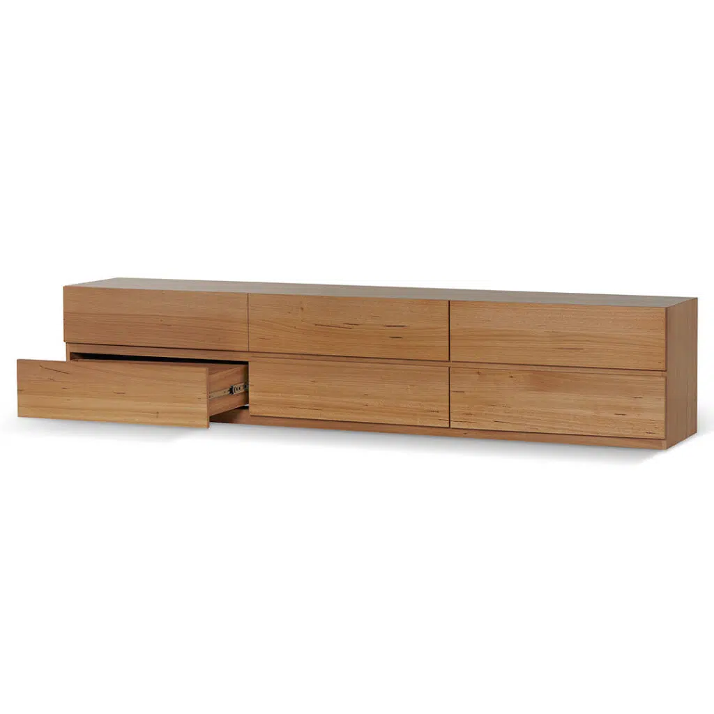Vista 2.4m TV Unit Messmate Wood Finish