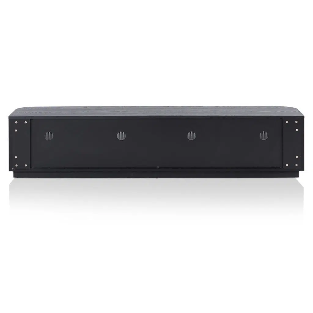 Summit 2m TV Unit, Full Black, Stylish Ash Veneer, Modern Living Room Furniture