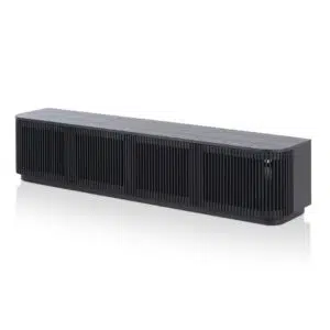 Summit 2m TV Unit, Full Black, Modern Ash Veneer