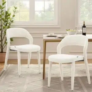 Beige Tessa Dining Chairs, Set of 2, Elegant Comfort