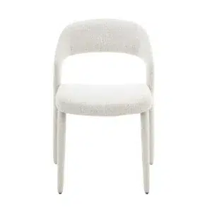 Elegant Stone Dining Chairs, Set of 2, Modern Design, Soft Upholstery, Durable Steel Frame