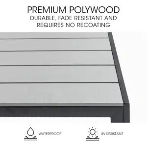 Olivia Square Outdoor Dining Table, Durable Polywood, Rust-Resistant