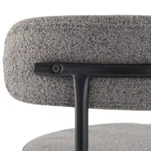 Elsa Grey Bar Stool, Boucle Fabric, Modern Design