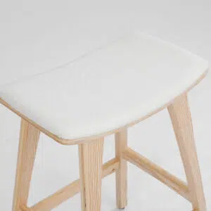 Beige Padded Dining Chair Set, Japanese Style, Durable Plywood, Comfort Seat, Versatile Use