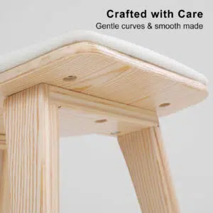 Beige Padded Dining Chair, Japanese Style, Set of 4