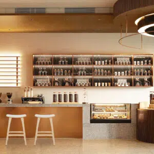 Beige Padded Dining Chair, Japanese Style, Set of 4