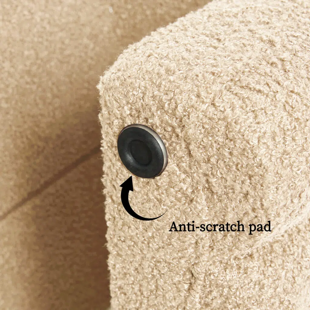 Chloe Ridge Arch Ottoman Stool – Beige