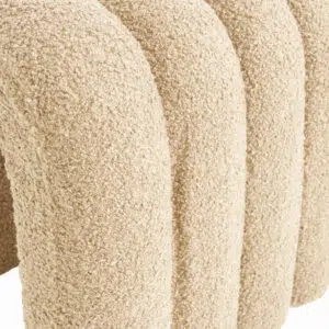 Chloe Ridge Arch Ottoman Stool – Beige