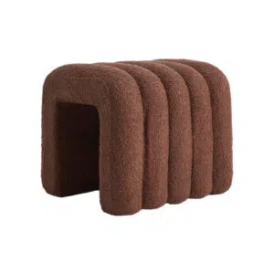 Chloe Ridge Arch Ottoman Stool – Brown