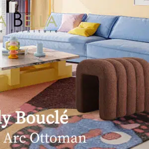 Chloe Ridge Arch Ottoman Stool – Brown