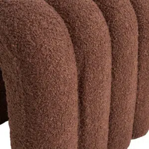 Chloe Ridge Arch Ottoman Stool Brown Set of 2 Cozy Textured 45cm Length Modern Design