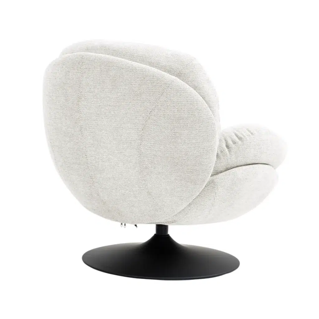 Beige Swivel Accent Chair, Elegant Design, Durable Steel Base, 360-Degree Rotation